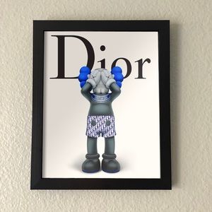 Kaws Dior Wall Art